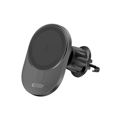 Стойка за автомобил с MagSafe безжично зареждане 15W от Tech Protect MM15W-V1 - Черна