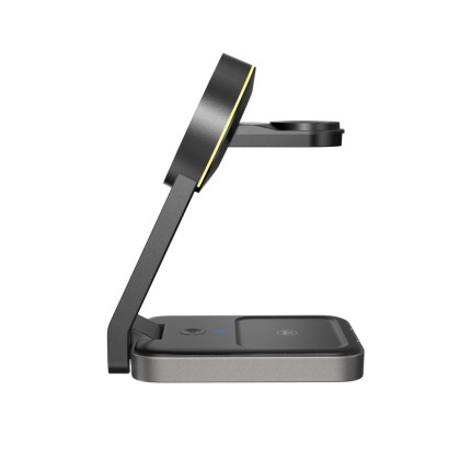 Безжична зарядна станция 3в1 с MagSafe 15W от Tech Protect A28 - Черна
