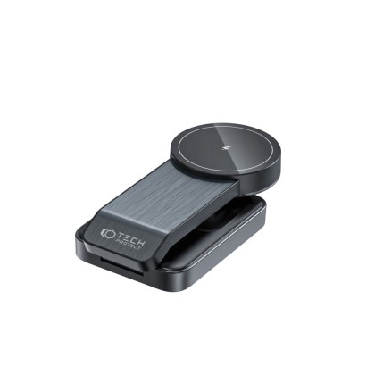 Безжична зарядна станция 3в1 с MagSafe 15W от Tech Protect A28 - Черна