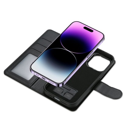 Кожен тефтер с MagSafe за iPhone 14 Pro от Tech-Protect Wallet MagSafe - Черен