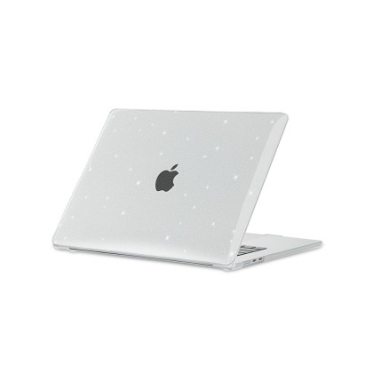 Тънък кейс за Apple Macbook Air M2/M3 (15" 2023-2024) от Tech-Protect Smartshell - Glitter Clear