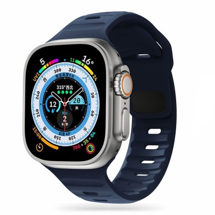 Силиконова каишка за часовник Apple Watch 4 / 5 / 6 / 7 / 8 / SE (38/40/41 mm) от Tech-Protect IconBand Line - Navy