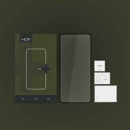 Стъклен протектор FULL GLUE за Xiaomi Poco F5 от Hofi Glass Pro+ - Черен