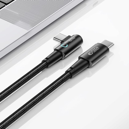 Кабел за зареждане USB-V / USB-C 60W 6A 100 см от Tech Protect Ulstraboost "L" - Сив