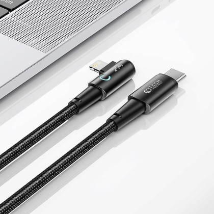 Кабел за зареждане Lightning / USB-C 20W 3A 100 см от Tech Protect Ulstraboost "L" - Сив