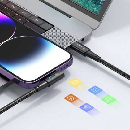 Кабел за зареждане Lightning / USB-C 20W 3A 100 см от Tech Protect Ulstraboost "L" - Сив