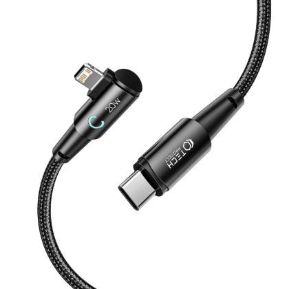 Кабел за зареждане Lightning / USB-C 20W 3A 100 см от Tech Protect Ulstraboost "L" - Сив
