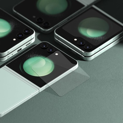 2 броя стъклени протектори за Samsung Galaxy Z Flip 5 от Ringke TG 2-Pack - Прозрачни