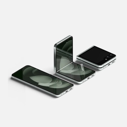 2 броя защитно фолио за дисплей на Samsung Galaxy Z Flip 4 / 5 от Ringke Dual Easy 2-Pack - Прозрачни