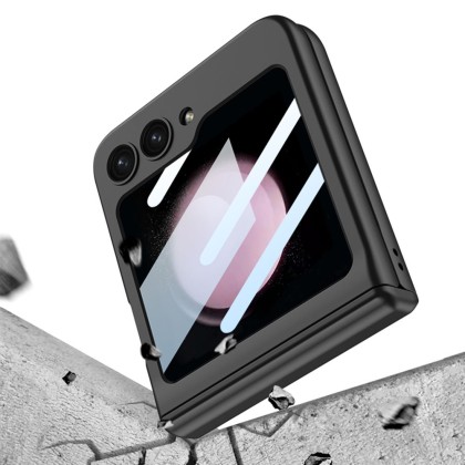 Твърд кейс с протектор за малкяи дисплей на Samsung Galaxy Z Flip 5 от Tech-Protect Icon Magnetic - Черен