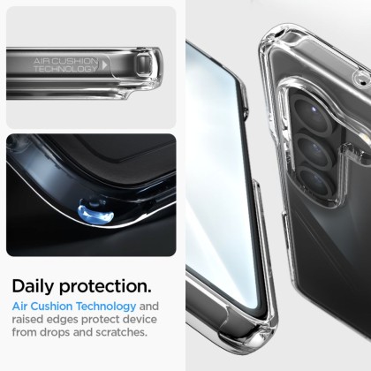 Удароустойчив твърд кейс за Samsung Galaxy Z Fold 5 от Spigen Ultra Hybrid - Прозрачен
