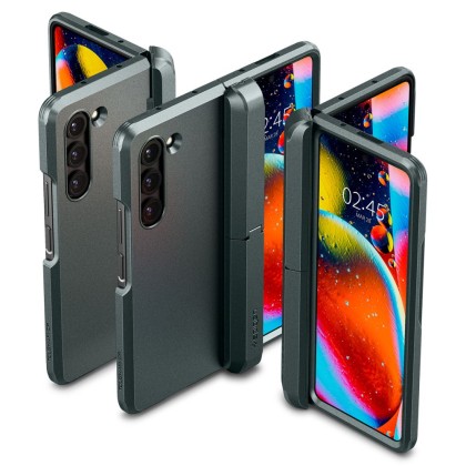 Удароустойчив кейс за Samsung Galaxy Z Fold 5 от Spigen Tough Armor Pro Pen - Abyss Green