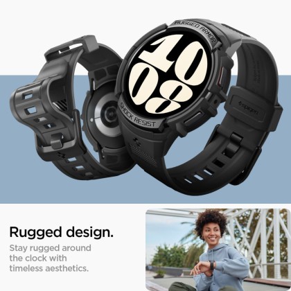 SPIGEN RUGGED ARMOR ”PRO” GALAXY WATCH 6 (40 MM) MATTE BLACK