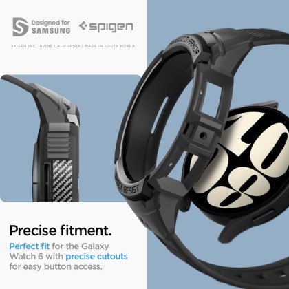 SPIGEN RUGGED ARMOR ”PRO” GALAXY WATCH 6 (40 MM) MATTE BLACK