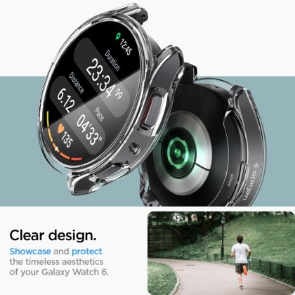Удароустойчив кейс за Samsung Galaxy Watch 6 (40mm) от Spigen Ultra Hybrid - Прозрачен