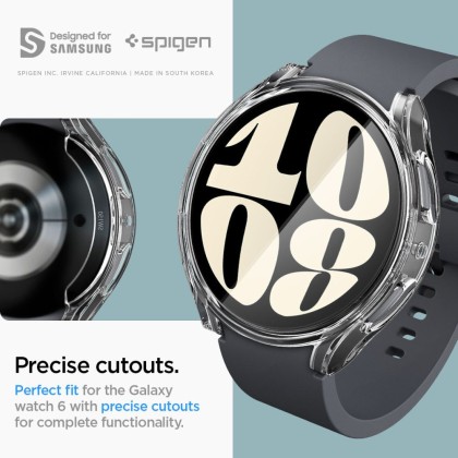 Удароустойчив кейс за Samsung Galaxy Watch 6 (40mm) от Spigen Ultra Hybrid - Прозрачен