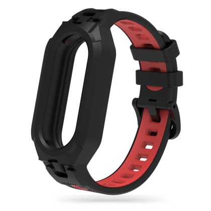 Силиконова каишка за Xiaomi Smart Band 8 / 9 / NFC от Tech-Protect Armour - Черно/Червена