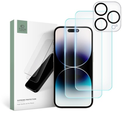 SZKŁO HARTOWANE TECH-PROTECT SUPREME SET IPHONE 15 PRO CLEAR