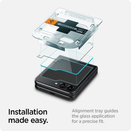 2 броя стъклени протектори за дисплей на Samsung Galaxy Z Flip 5 от Spigen Glas.TR 