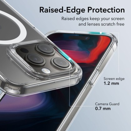 Удароустойчив кейс с MagSafe за iPhone 15 Pro от ESR CH Halolock - Прозрачен