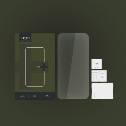 Стъклен протектор FULL GLUE за iPhone 15 от Hofi Glass Pro+ - Прозрачен