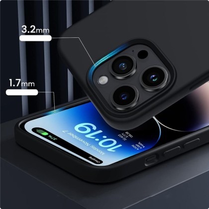 Твърд силиконов кейс с MagSafe за iPhone 7 / 8 / SE 2020-2022 от Tech-Protect Silicone - Матово черно