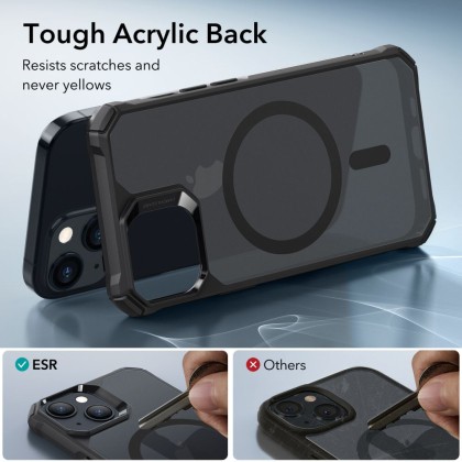Удароустойчив кейс с MagSafe за iPhone 15 от ESR Air Armor Halolock - Frosted Black