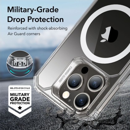 Удароустойчив кейс с MagSafe за iPhone 15 Pro Max от ESR Air Armor Halolock - Прозрачен