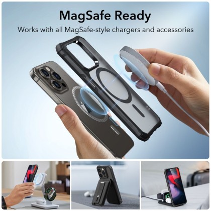 Удароустойчив кейс с MagSafe за iPhone 15 Pro Max от ESR Air Armor Halolock - Frosted Black