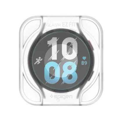 2 броя стъклени протектори за Samsung Galaxy Watch 6 (40mm) от Spigen Glas.TR EZ-Fit 2-pack - Прозрачни