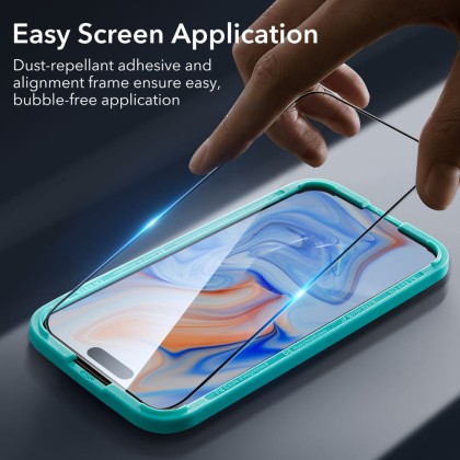 2x протектор за дисплей на iPhone 15 от ESR - Черни