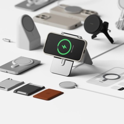 Силиконов кейс с MagSafe за iPhone 15 Pro Max от Ringke Silicone Magnetic - Stone