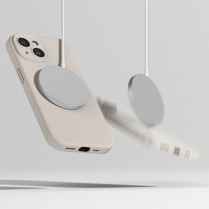 Силиконов кейс с MagSafe за iPhone 15 от Ringke Silicone Magnetic - Stone