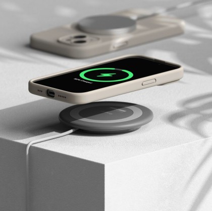 Силиконов кейс с MagSafe за iPhone 15 от Ringke Silicone Magnetic - Stone