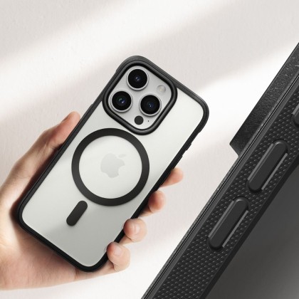 Твърд кейс с MagSafe за iPhone 15 Pro от Ringke Fusion Bold - Черен матов