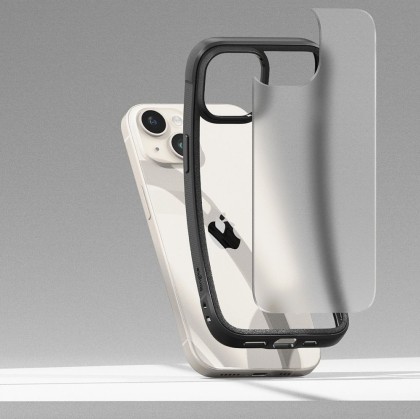 Хибриден кейс за iPhone 15 от Ringke Fusion Bold - Матово черен