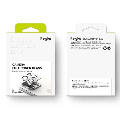 2 броя протектори за камера на iPhone 15 Pro от Ringke Camera Protector - Прозрачни