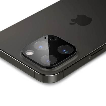 2 броя протектори за камера на iPhone 14 Pro / Pro Max - 15 Pro / Pro Max от Spigen Optik.TR - Черни