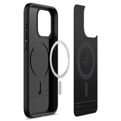 Удароустойчив кейс с MagSafe за iPhone 15 Pro Max от Caseology Parallax Mag - Черен мат