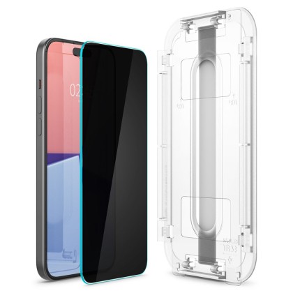 2 броя стъклени протектори за дисплей на iPhone 15 Plus от Spigen Glas.TR 