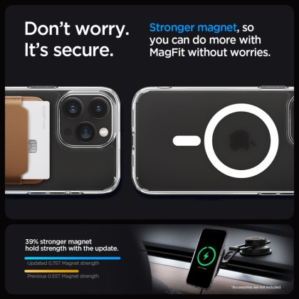 Удароустойчив кейс с MagSafe пръстен за iPhone 15 Pro от Spigen Ultra Hybrid Mag - Матов