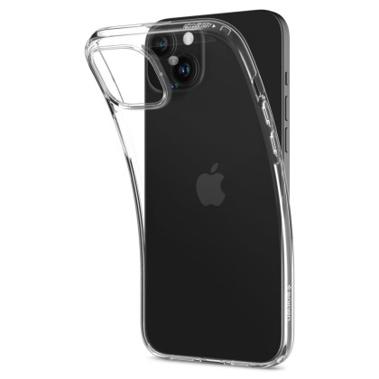Удароустойчив, силиконов кейс за iPhone 15 от Spigen Liquid Crystal - Прозрачен