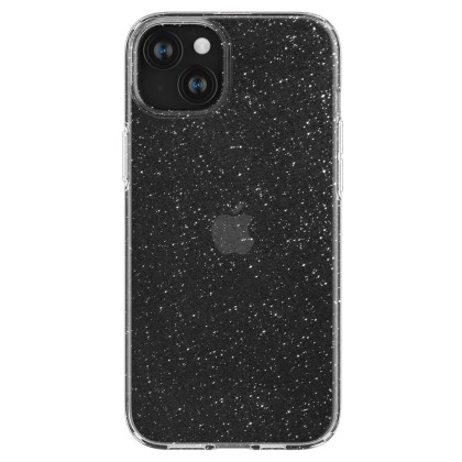 Удароустойчив, силиконов кейс за iPhone 15 от Spigen Liquid Crystal - Glitter Crystal