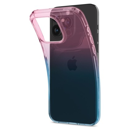 Удароустойчив, силиконов кейс за iPhone 15 Pro от Spigen Liquid Crystal - Gradation Pink