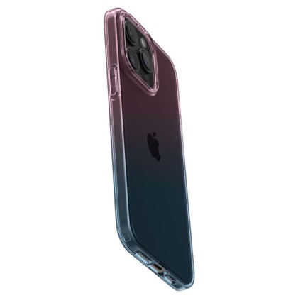 Удароустойчив, силиконов кейс за iPhone 15 Pro от Spigen Liquid Crystal - Gradation Pink