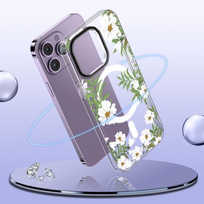 Твърд кейс с MagSafe пръстен за iPhone 11 Pro от Tech-Protect MagMood - Spring Floral