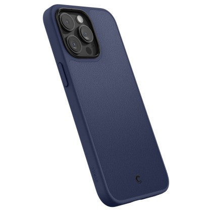 Кожен кейс с MagSafe за iPhone 15 Pro от Spigen Cyrill Kajuk Mag - Navy