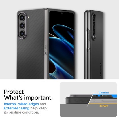 Тънък кейс за Samsung Z Fold 5 от Spigen Airskin Pro - Черен
