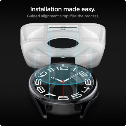 2 броя стъклени протектори за Samsung Galaxy Watch 6 Classic (43mm) от Spigen Glas.TR EZ-Fit 2-pack - Прозрачни