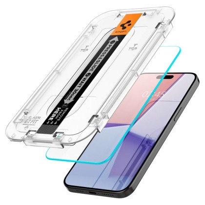 2 броя стъклени протектора за дисплей на iPhone 15 Pro Max от Spigen Glas.TR 